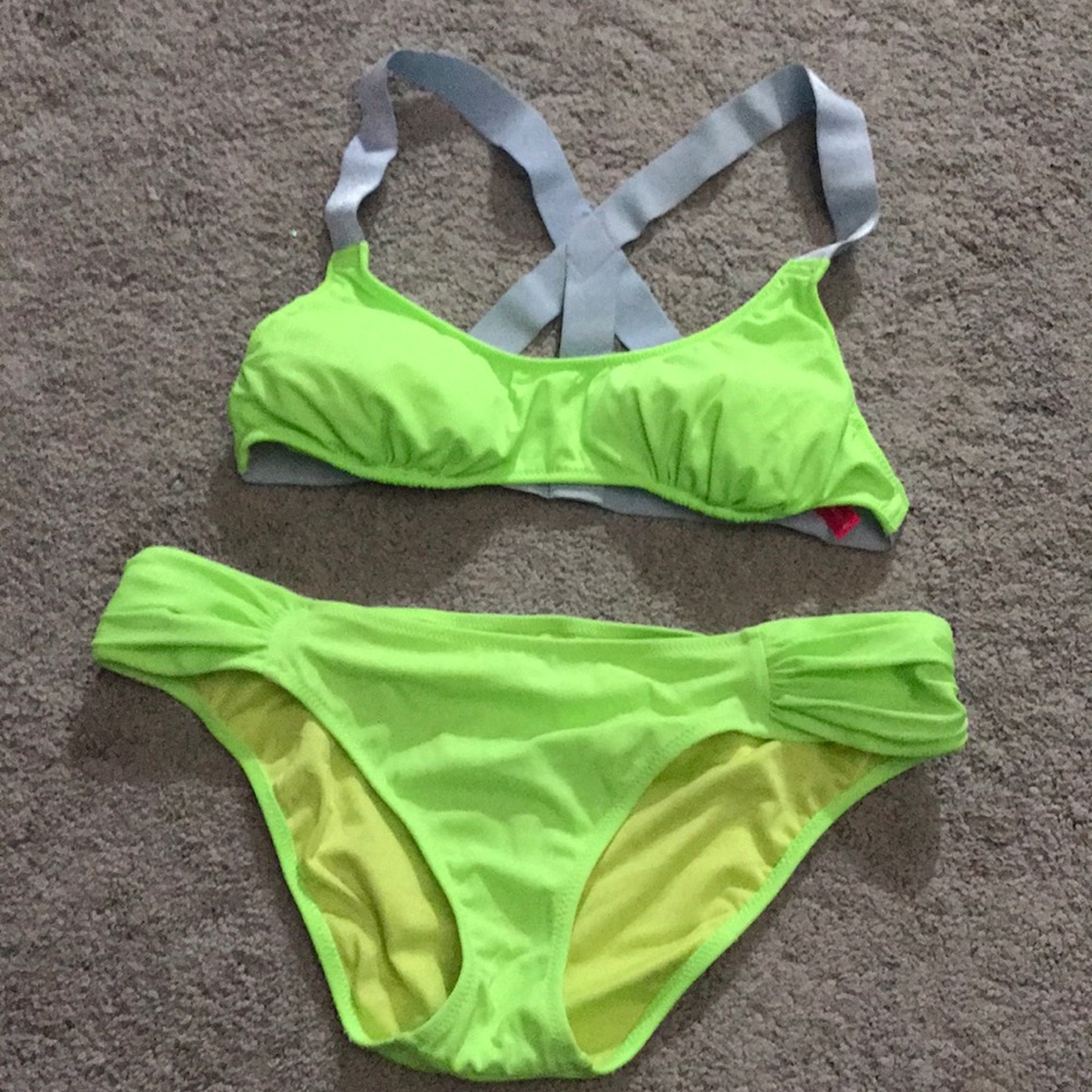 Like green and light blue sexy bikini